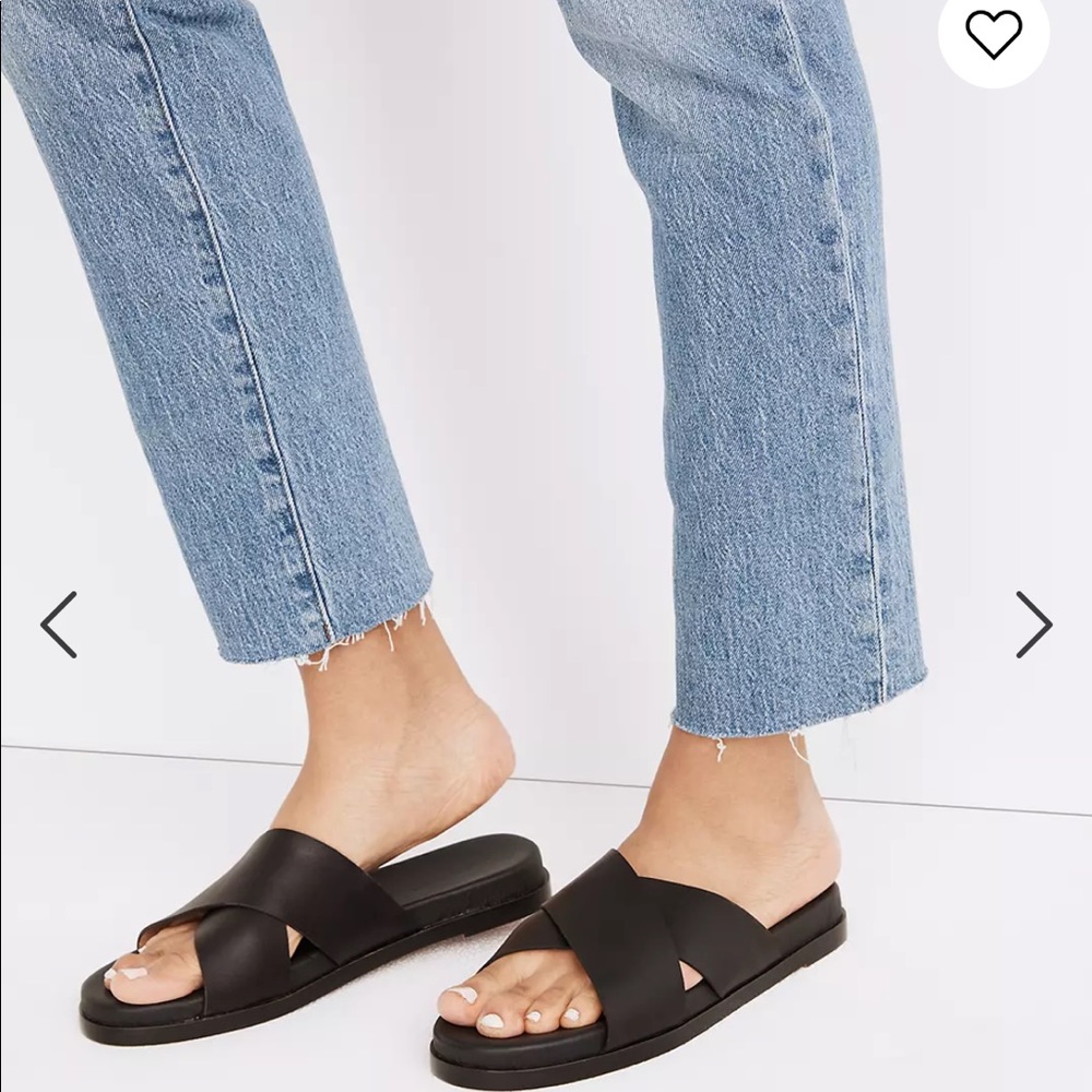 Madewell Louisa crisscross sandal in black new w/o box, size 6